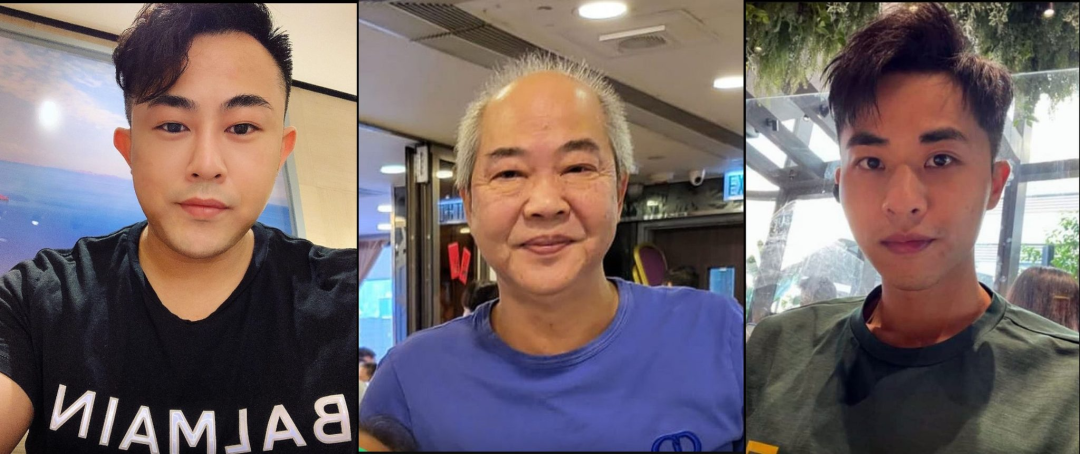 左至右:邝港杰、邝球、邝港智,三人为父子关系。和蔡天凤结婚的是最右邝港智。