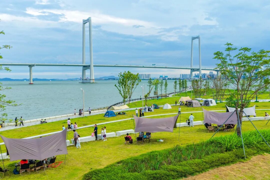 骑进山海 遇见南沙,在湾上时光宿营地，乘风看海赏落日夜晚乘凉，客流持续迎来高峰07.JPG