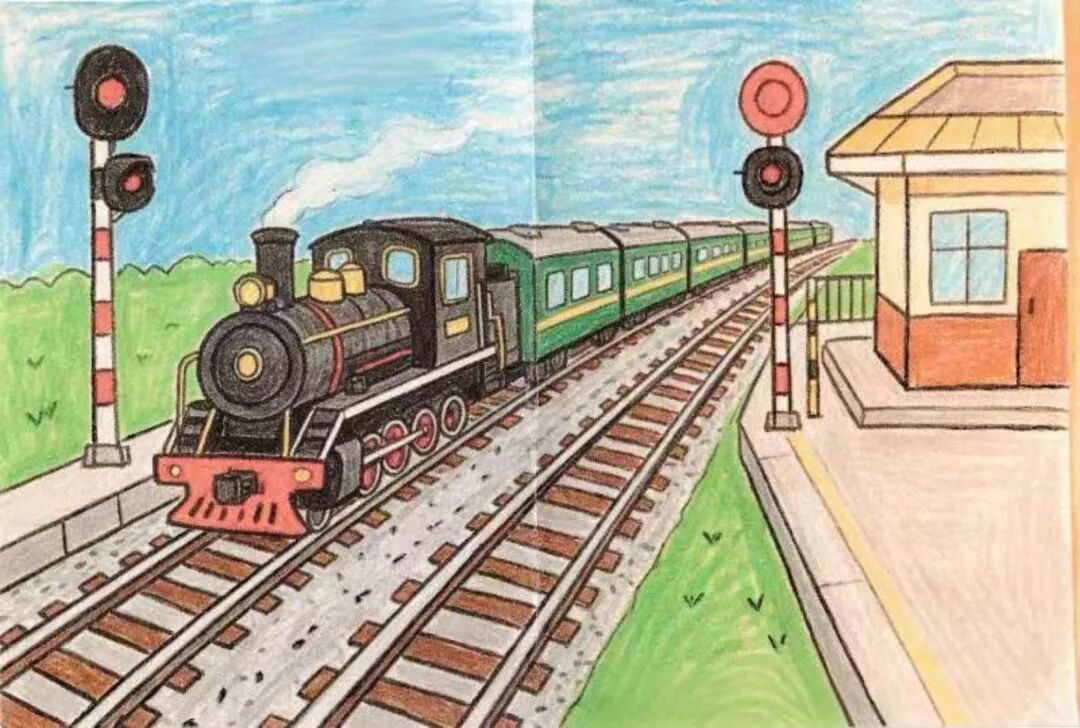 《时光列车》（作者：齐青格 6岁）