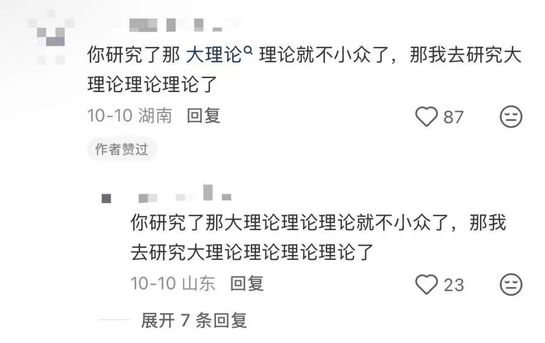 大理论时代的“无限套娃”。(图/社交媒体)