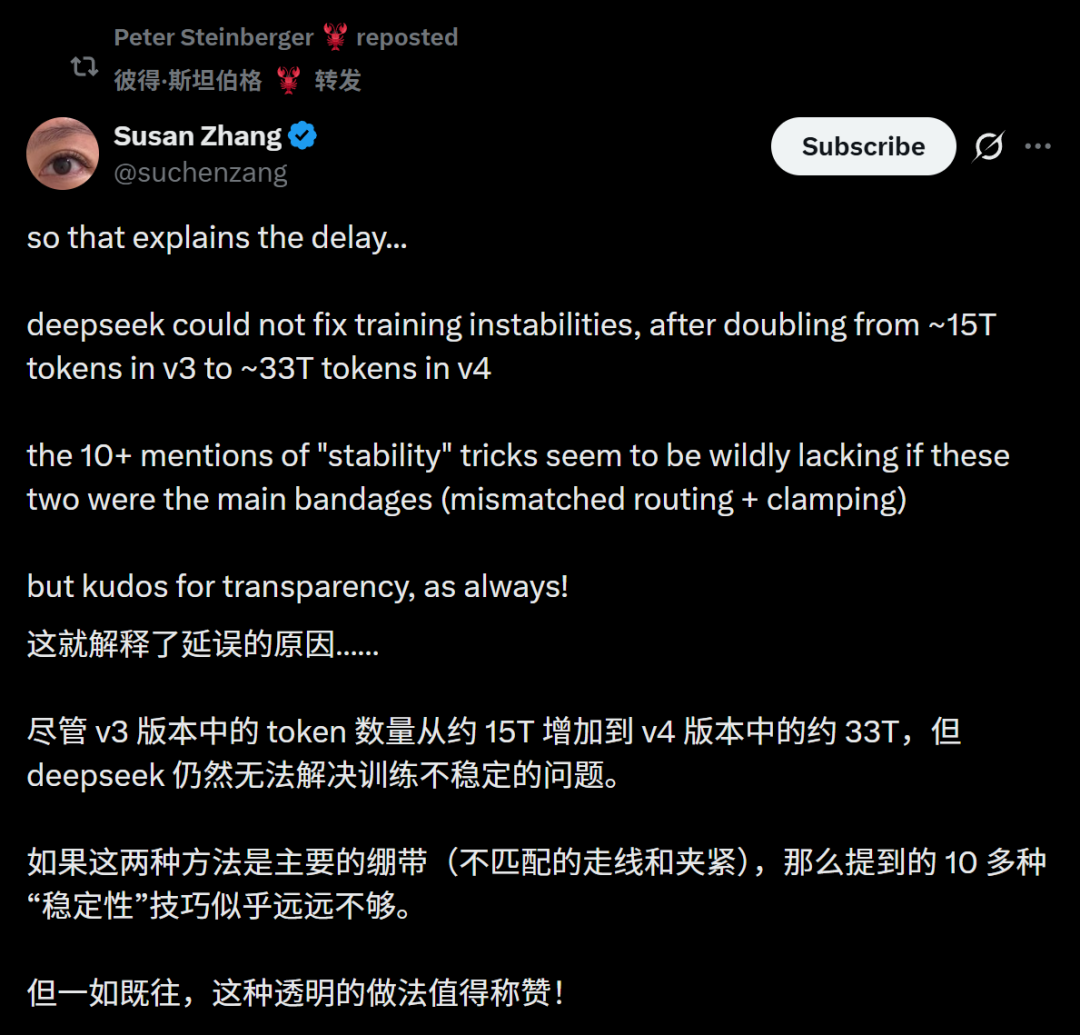 DeepSeek-V4报告亮了!V4发布延迟的秘密,终于曝光了