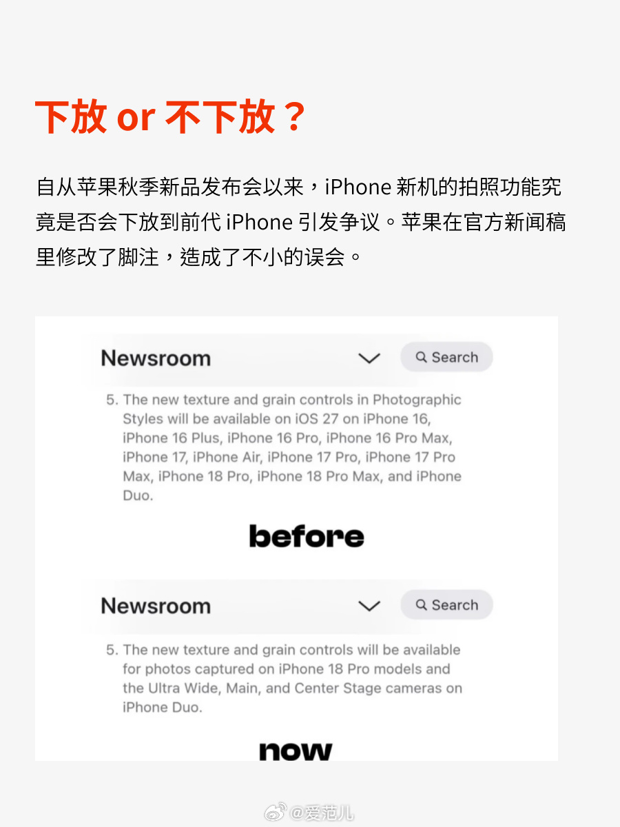【iPhone 17 Pro 没戏了!原相机「质感」没下放!】 #苹