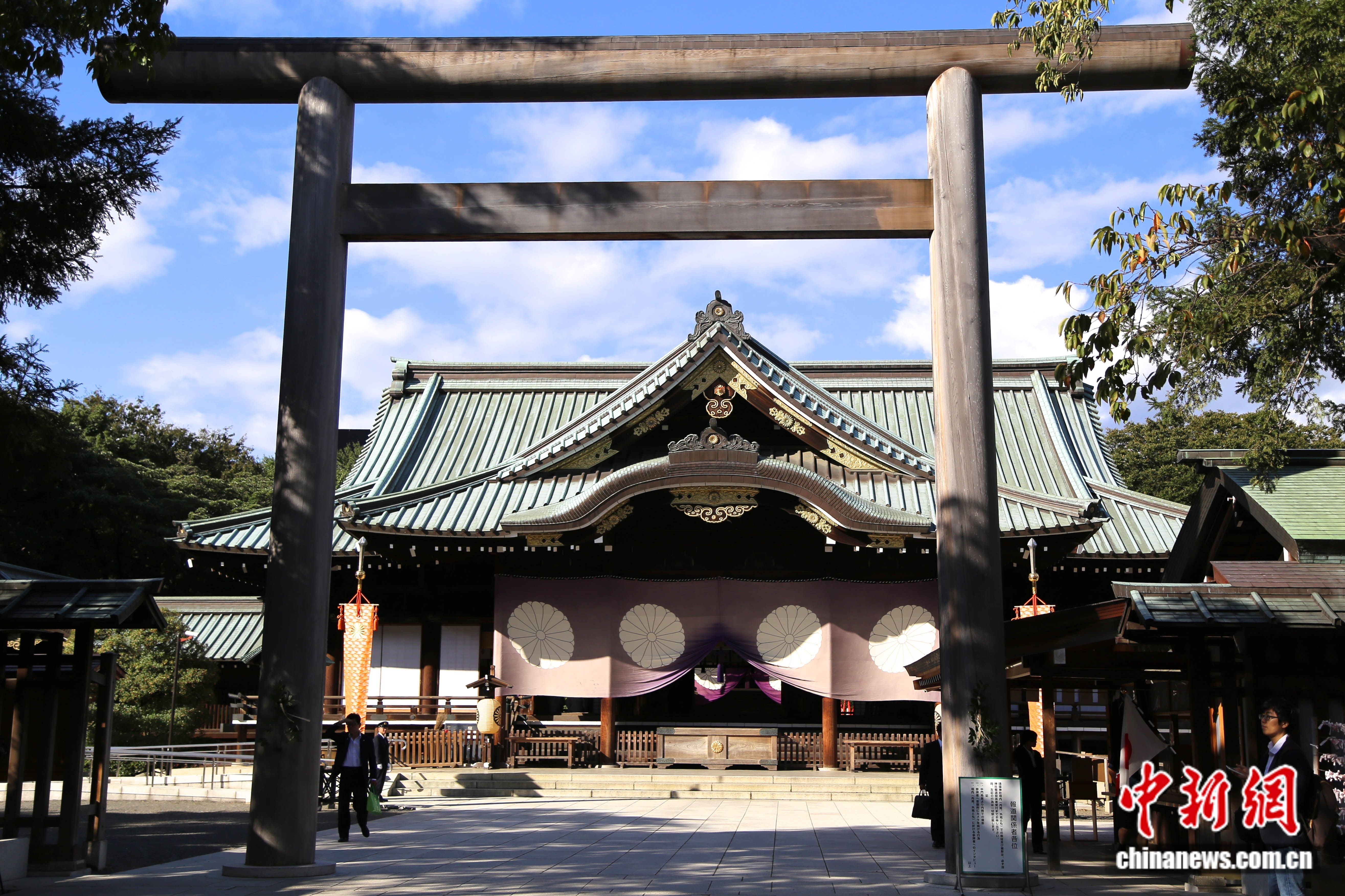 日本东京的靖国神社。(资料图)中新社记者 高越 摄