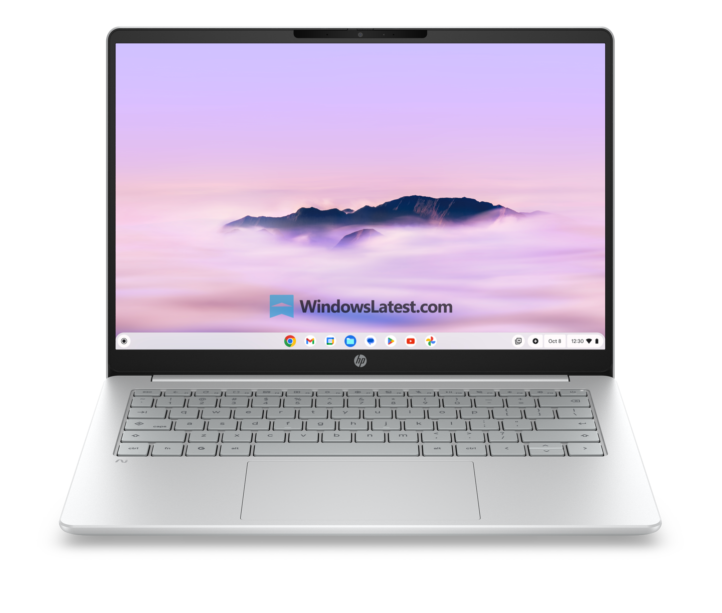HP Chromebook 14 Plus in Glacier Silver for CES 2026