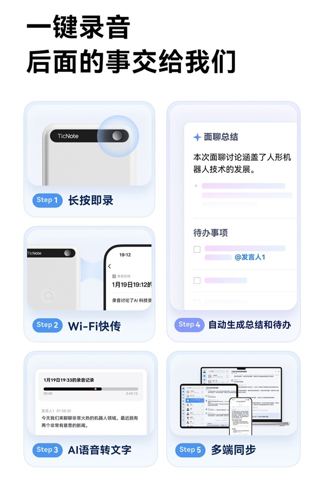 AI自动识别发言人、提炼待办,出门问问与企业微信联合发布AI录音产品