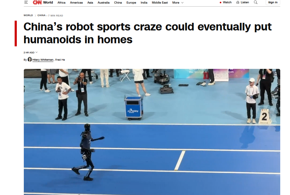 美国有线电视新闻网(CNN)网站报道截图