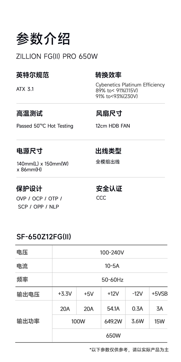 振华ZILLION II PRO电源开售！金牌认证459元起