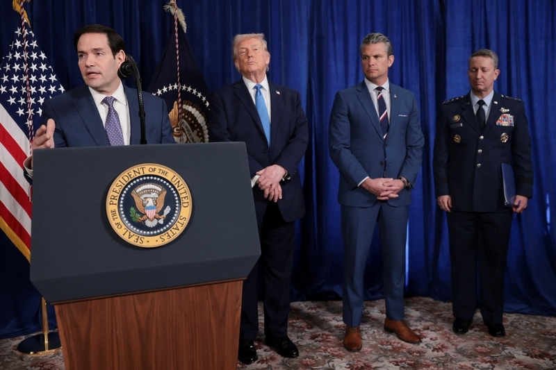 1月3日,美国佛罗里达州海湖庄园,美国总统特朗普就美国对委内瑞拉的军事行动举行新闻发布会。 IC Photo