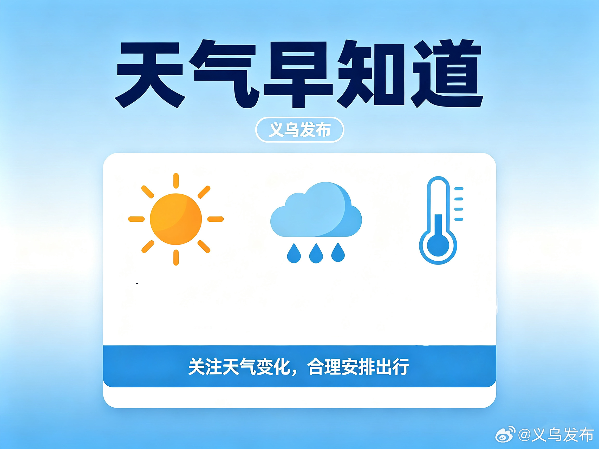 #义乌天气#义乌市气象台10月26日6时发布的天气预报：今天多云到晴