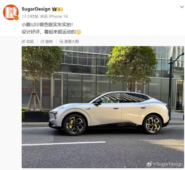 MONA系列首款SUV,小鹏L03银色版实车实拍曝光