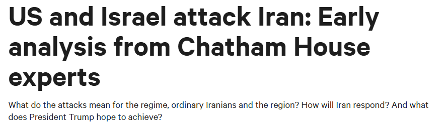 查塔姆研究所文章截图