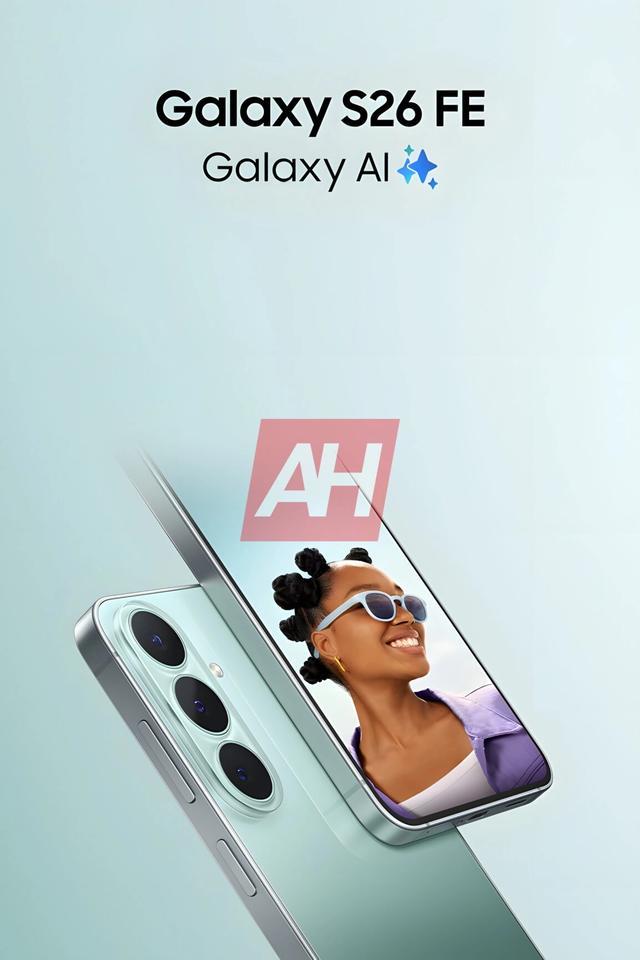 三星Galaxy S26 FE手机渲染图曝光:紫黑绿三色亮相