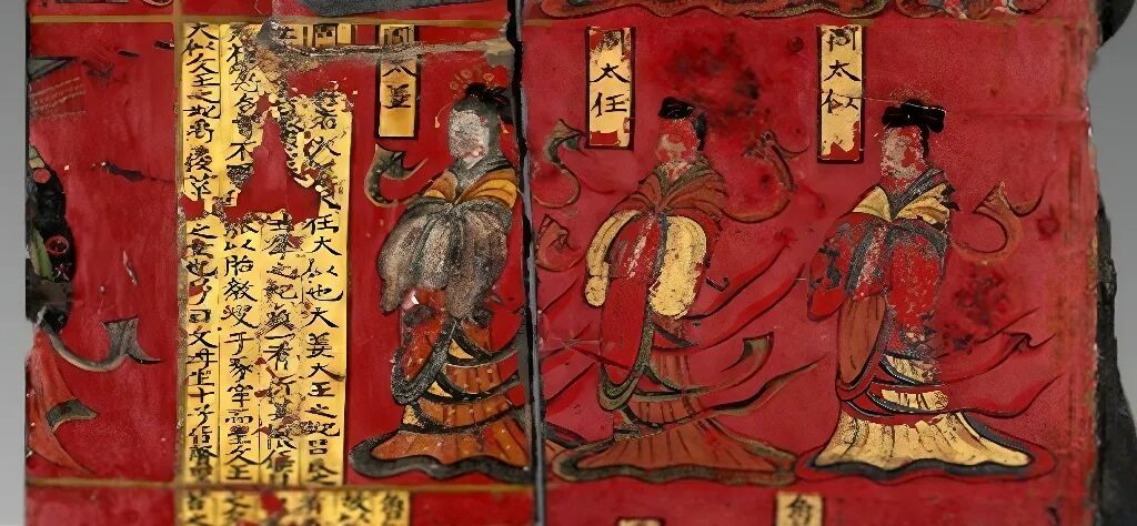 列女传木板漆画（局部），北魏。来源/山西博物院