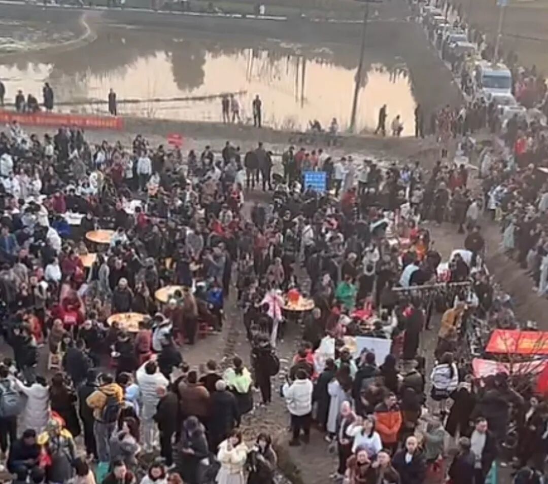 合川区“呆呆”举办的杀猪宴。图片来自于“呆呆”直播间