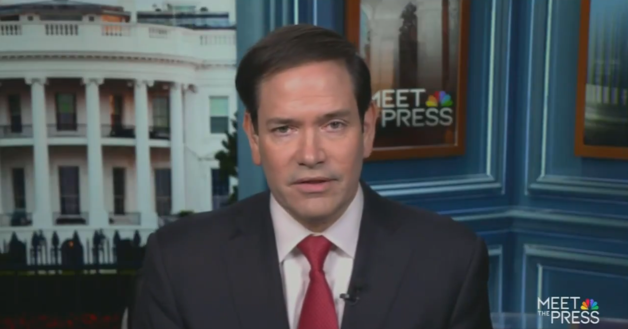 鲁比奥当地时间4日接受NBC采访。图为采访视频截图