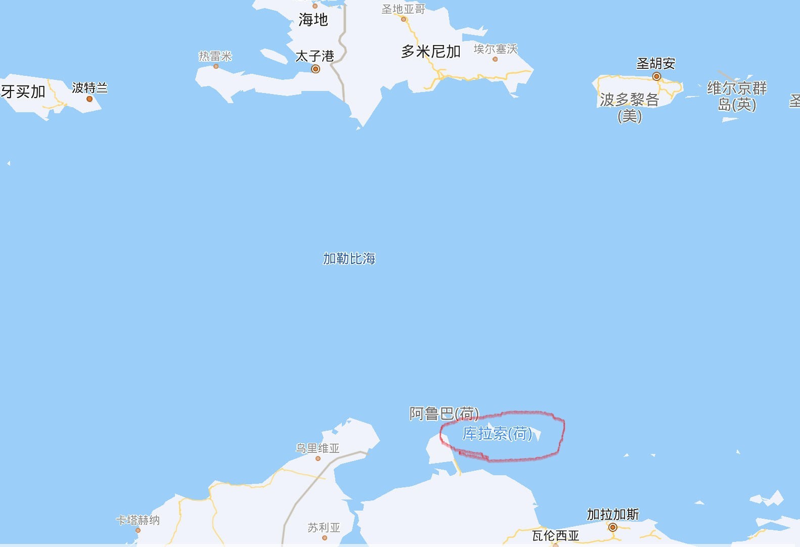 ↑库拉索是个岛