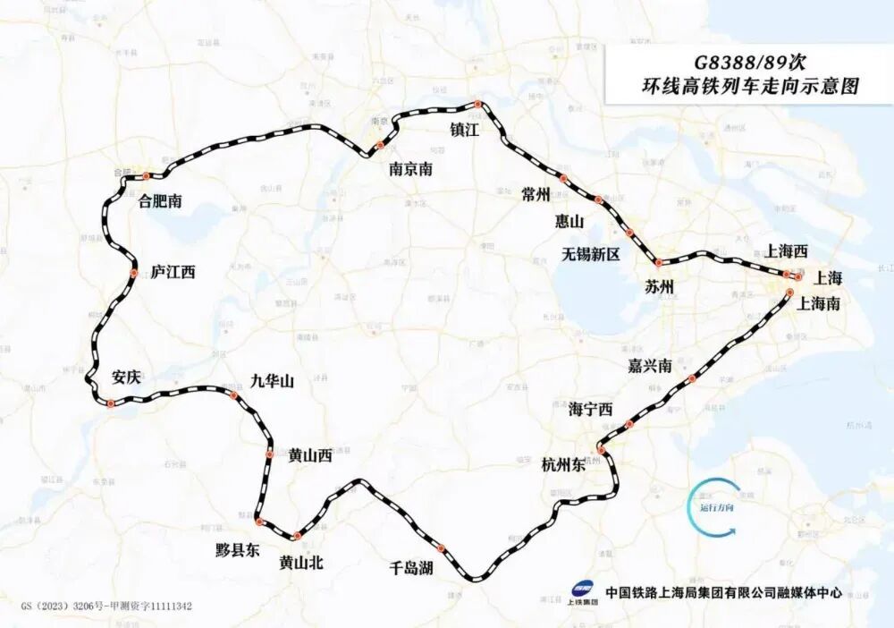 G8388/89次列车走向示意图。殷超 制图
