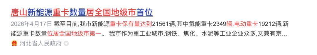 唐山的相关报道数据