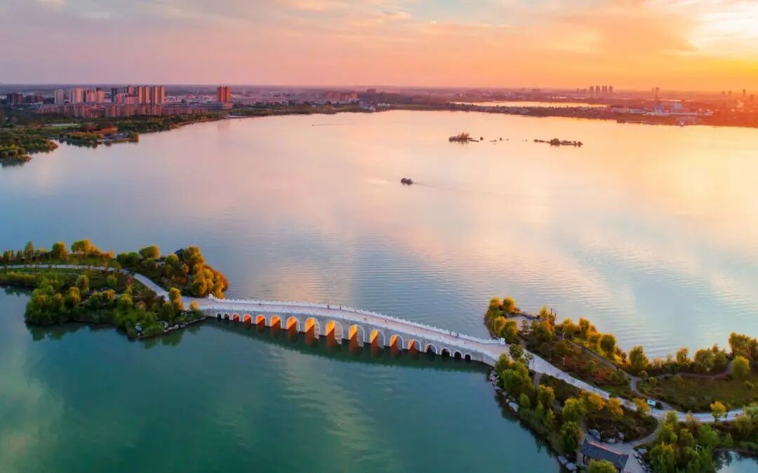 南湖风景区。淮北市文旅体局供图
