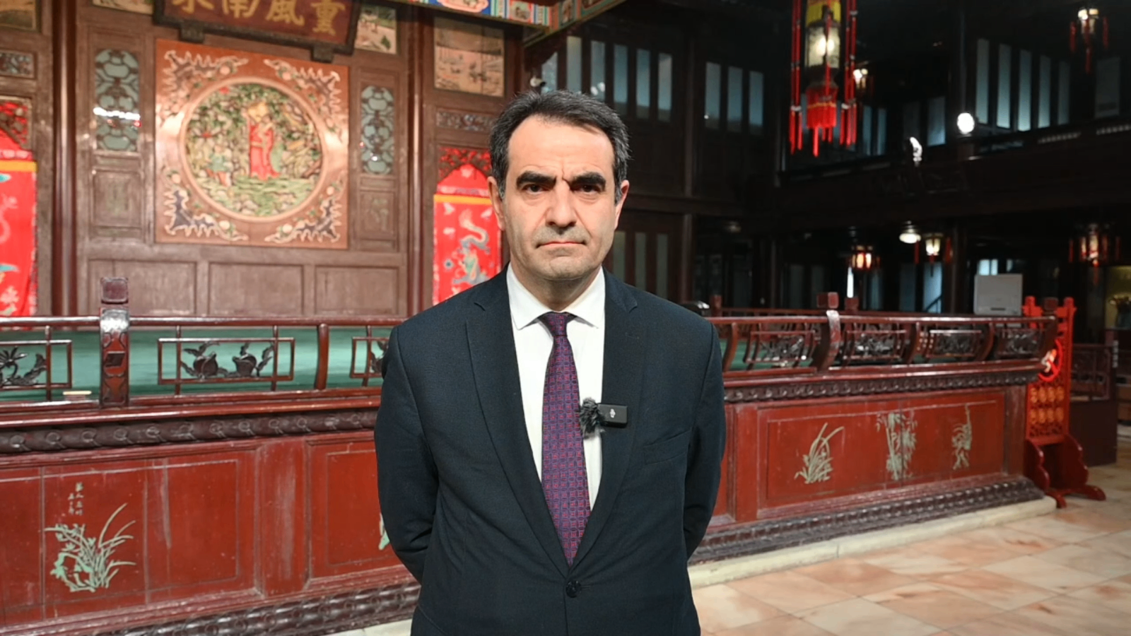 土耳其驻华大使塞尔丘克·于纳尔近照。(海外网 田亦农/摄)