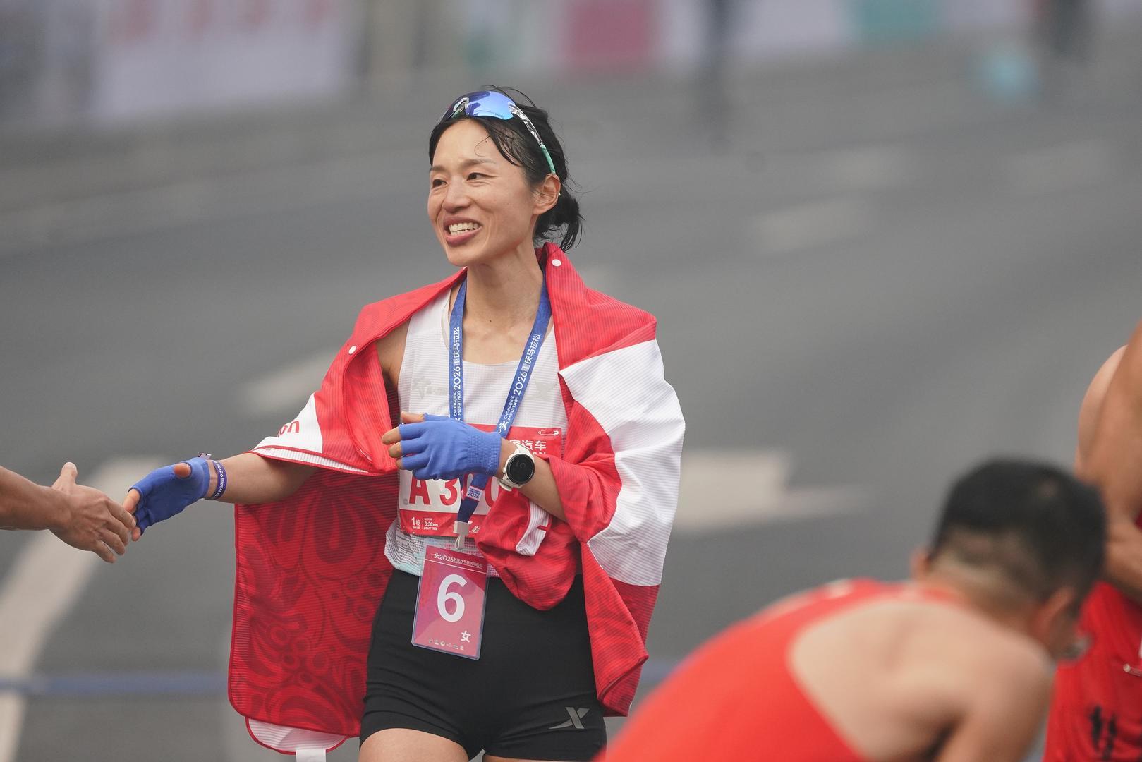 ▲1月18日，张水华冲线并完赛 图据视觉中国