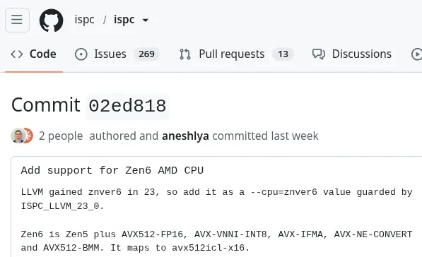 英特尔给AMD送温暖!ISPC 1.32发布:连Zen 6都支持了