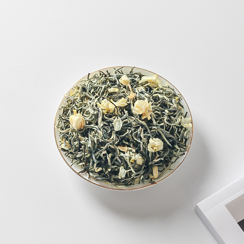 7翠春园茉莉花茶冷泡茶浓香型花草茶高山甘露茶横县绿茶罐装100g