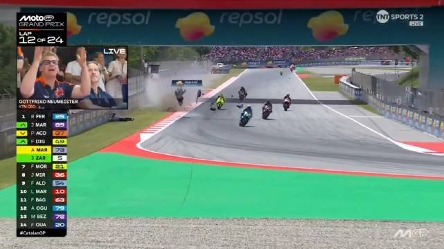MotoGP赛场突发事故，Acosta赛车熄火遭Marquez追尾