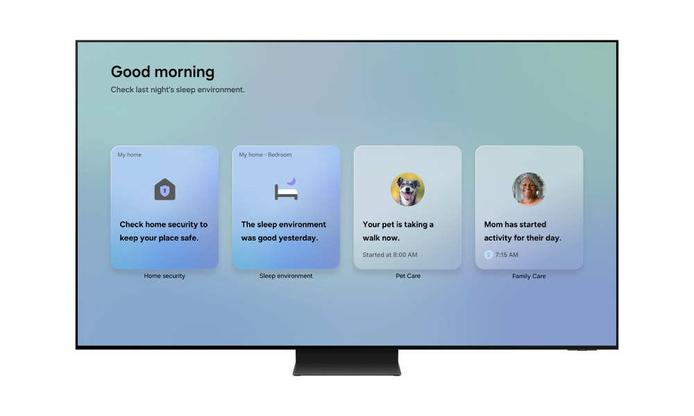 Now Brief 功能在三星电视上的显示效果