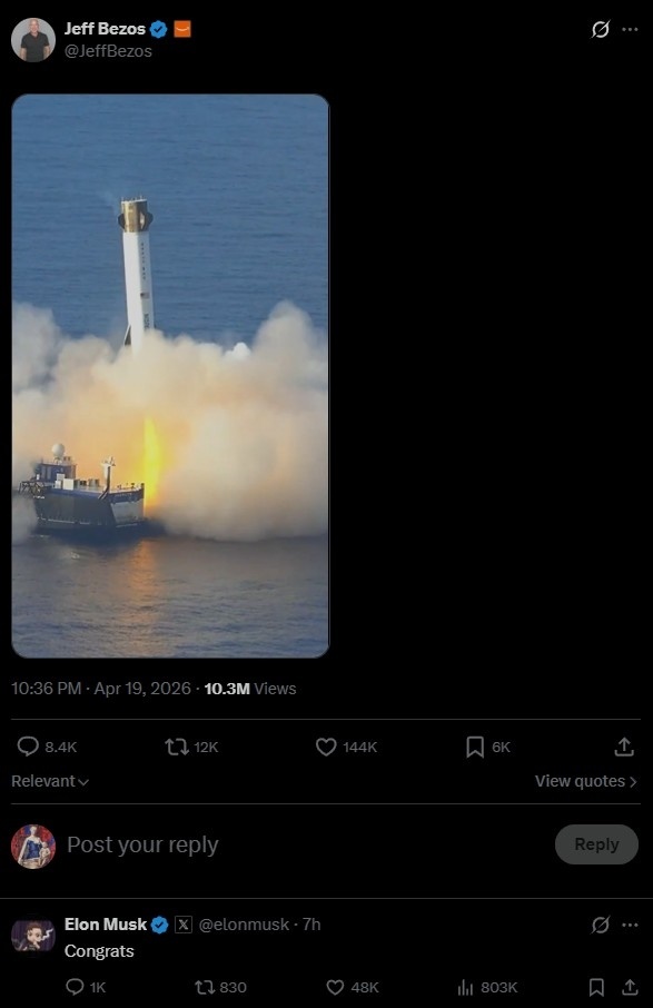 蓝色发源顺利回收火箭