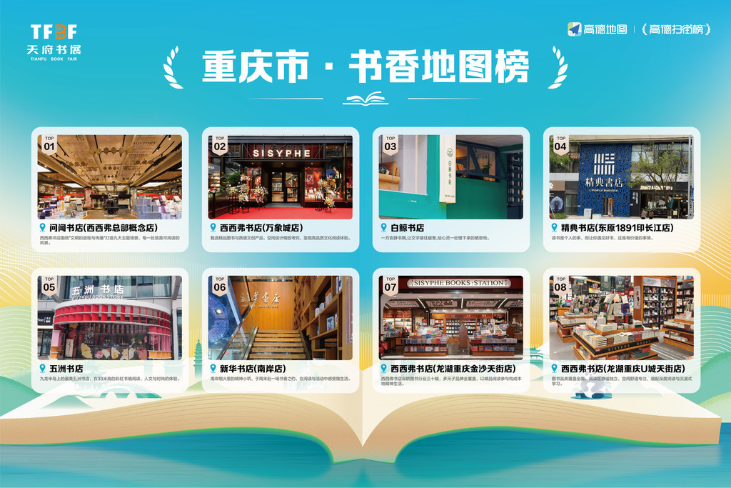 重庆首次加入城市书香地图,共有39家实体书店上榜。受访者供图