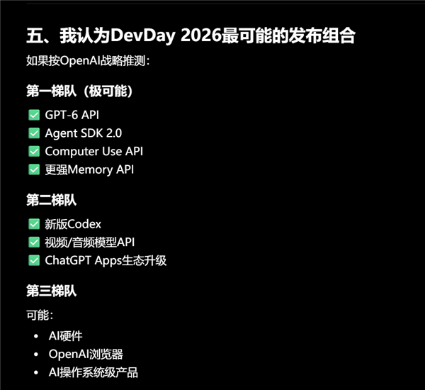 OpenAI 9月放大招:定调史上最好的开发者大会上 GPT-6备受期待