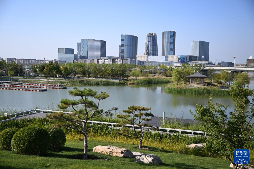 从雄安新区临淀湾区远望启动区(2026年9月15日摄)。新华社记者 牟宇 摄