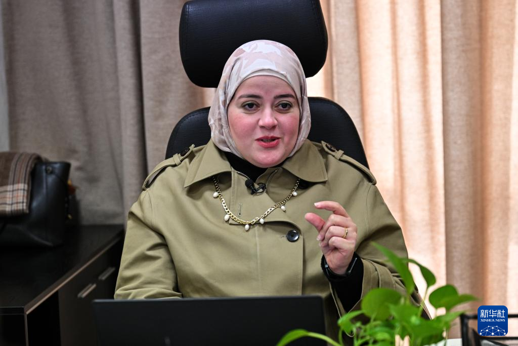 1月19日，在埃及苏赫奈泉，埃及泰达特区开发公司首席执行官娜赫拉&middot;伊马德接受采访。新华社记者 辛梦晨 摄