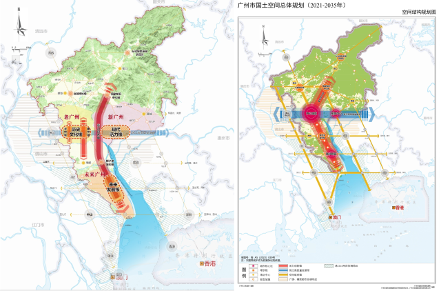 《广州面向2049的城市发展战略》、《广州市国土空间总体规划（2021-2035）》
