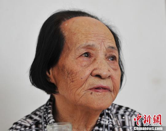 资料图：日军“慰安妇”制度受害者万爱花。