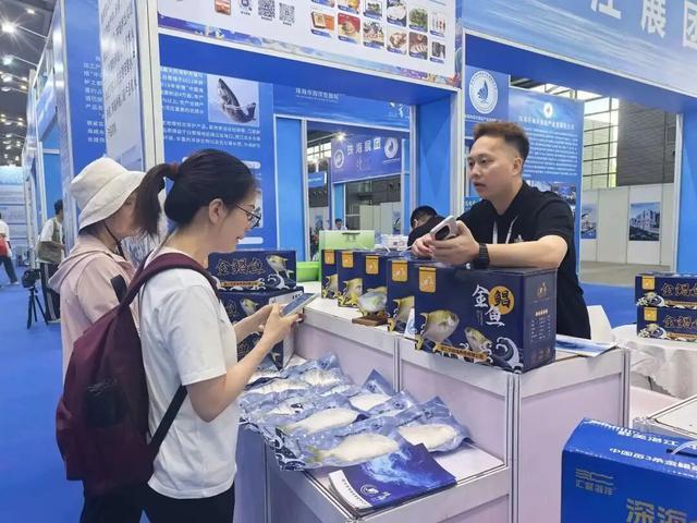 湛江金鲳鱼亮相深圳国际渔业博览会。 受访者供图
