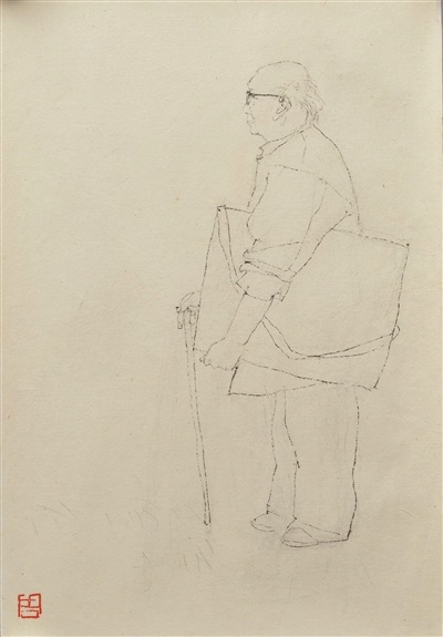 《李可染小像》 1996年