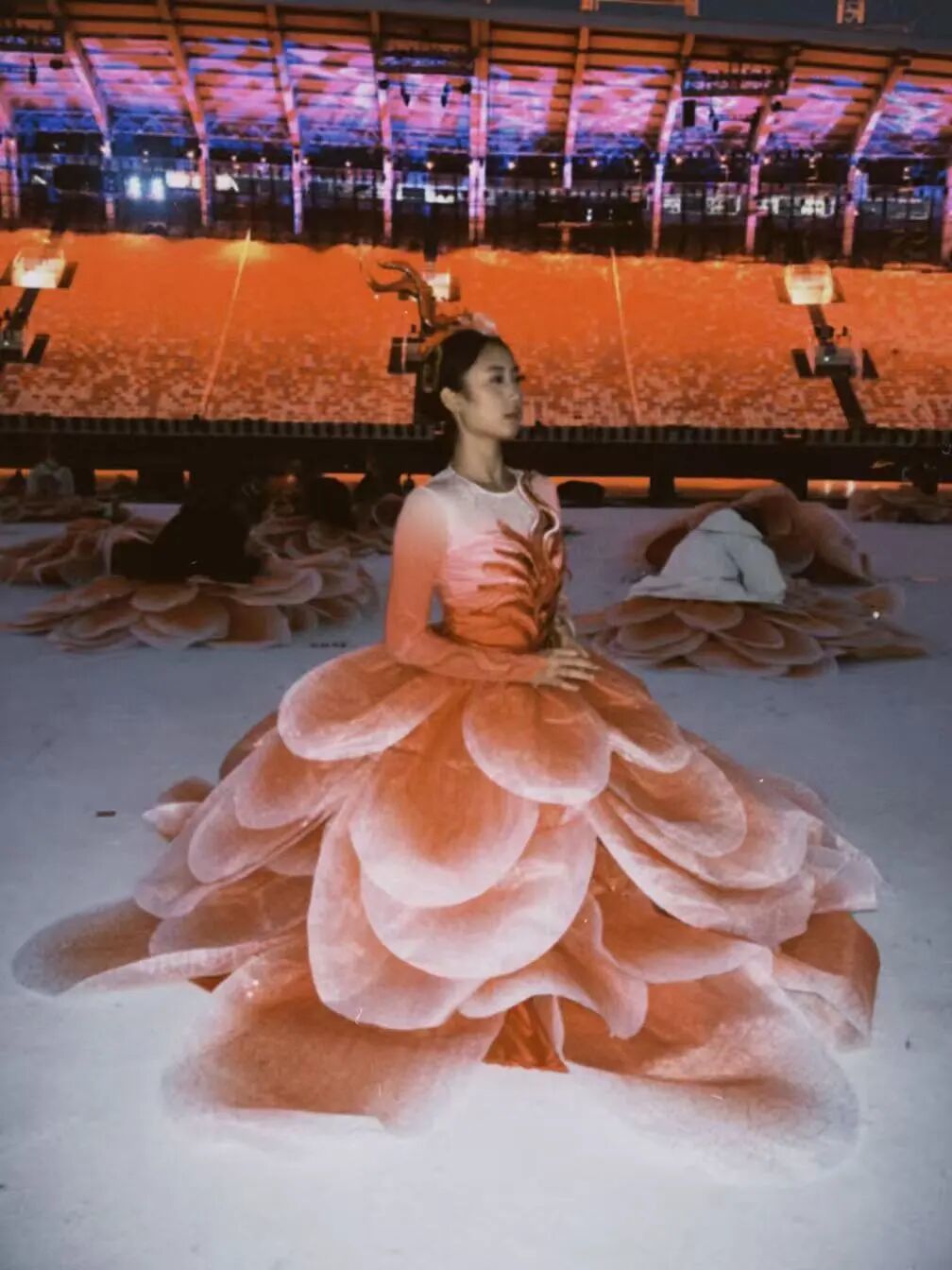 彩排期间的姚欣。受访者供图