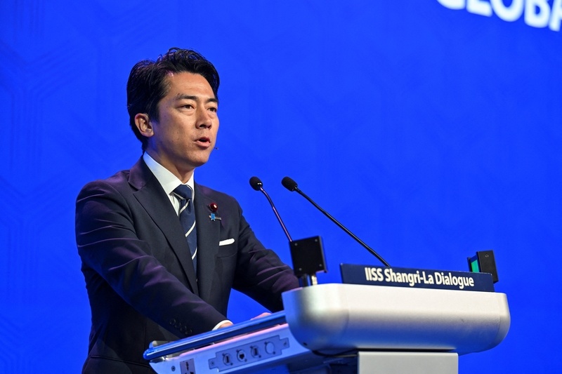 5月31日，日本防卫大臣小泉进次郎在香格里拉对话会上发言 IC photo