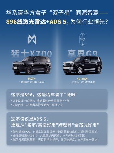 华系方盒子双雄，享界G9、猛士X700怎么选？