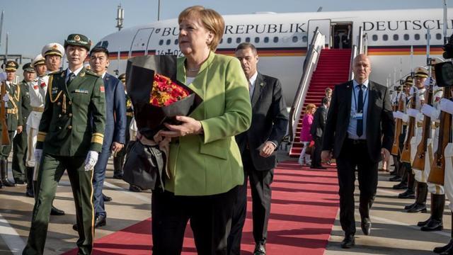 2018年时任德国总理默克尔访华