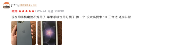 “没太高要求 17e正合适”