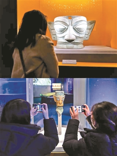 “双星耀世——三星堆—金沙遗址 古蜀文明展”对公众展出