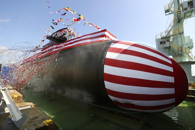 日本海上自卫队新型潜艇“大鲸”号举行下水仪式 IC Photo