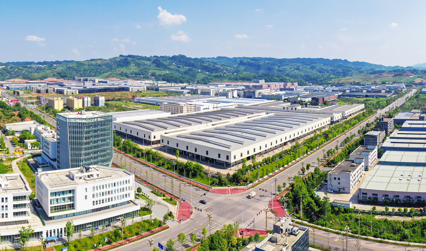 航拍川渝高竹新区。广安市委宣传部供图