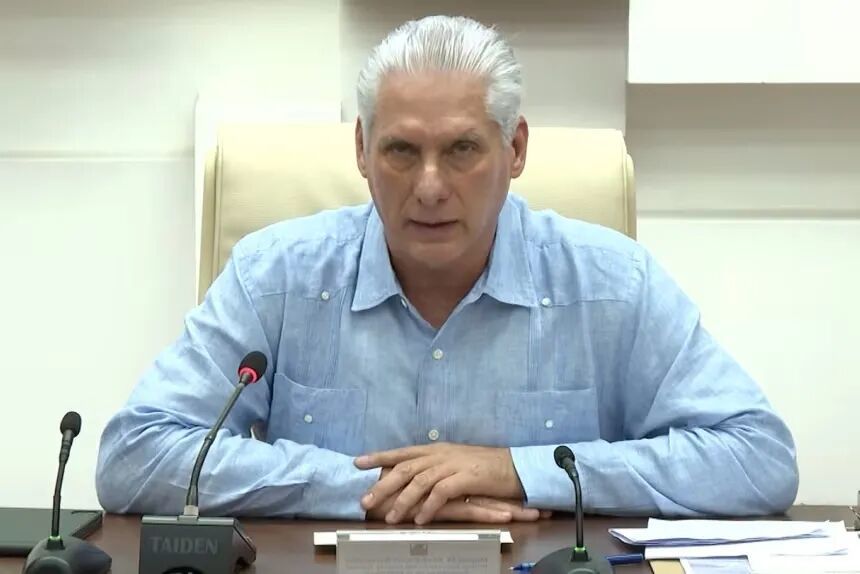 ▲3月13日，迪亚斯-卡内尔发表讲话，证实与美方进行谈判