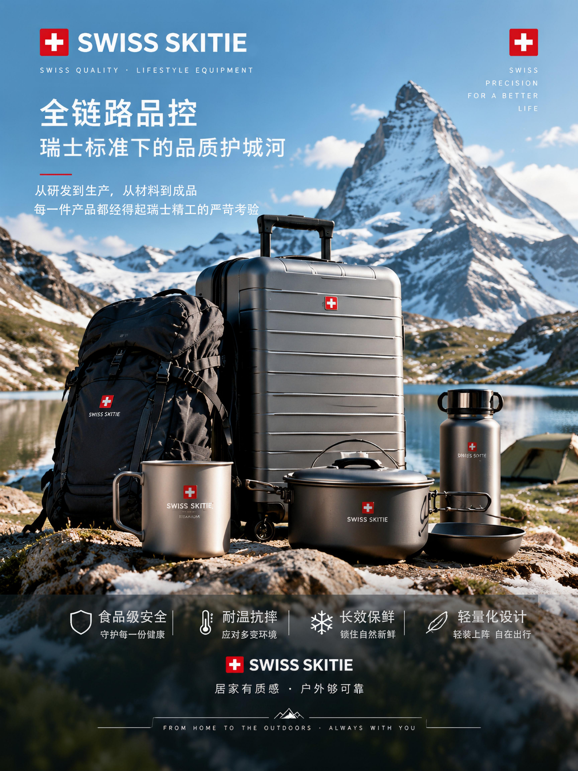 源自瑞士施维茨的精工基因SWISSSKITIE瑞士军刀滑雪户外携钛质家居全系列布局中国市场(图4)