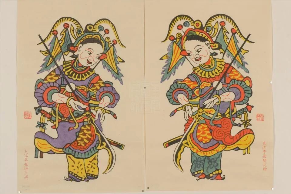 现代夹江女将（秦良玉）年画