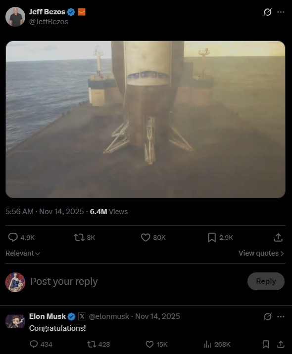 蓝色发源顺利回收火箭